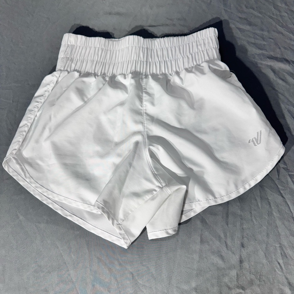 Varsity White Athletic Shorts